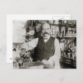Bartender Pourting Drink, 1910 Briefkaart (Voorkant / Achterkant)