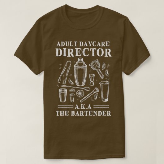 Bartender Quote grappig T-shirt (Design voorkant)