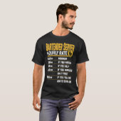 Bartender Server Uurloon Bartender Ober T-shirt (Voorkant volledig)
