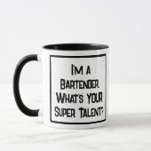 Bartender Super Talent. Barman Deux Tone Café Mug (Gauche)