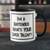 Bartender Super Talent. Barman Deux Tone Café Mug
