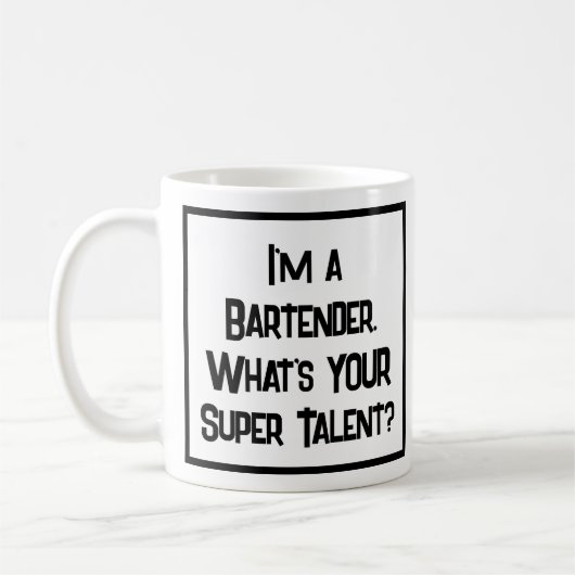 Bartender Super Talent. Café Mug (Gauche)