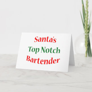 bartender top-inkeping feestdagen kaart