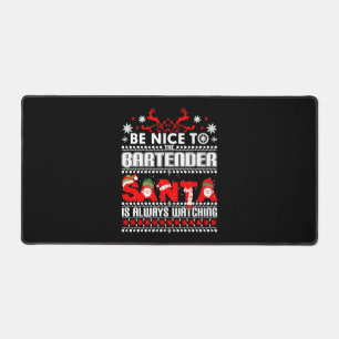 Bartender Ugly KerstSweater Gift Funny Barten Bureaumat