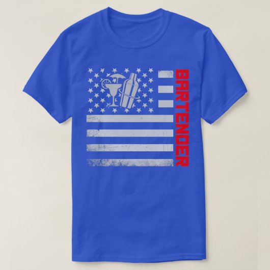 Bartender US Flag Mask T-shirt (Design voorkant)