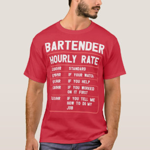 Bartender uurtarief t-shirt