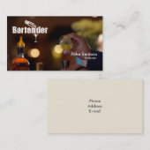 Bartender Visitekaartje (Voorkant / Achterkant)
