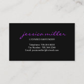 Bartender Visitekaartje (Achterkant)