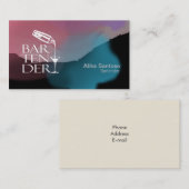 Bartender Visitekaartje (Voorkant / Achterkant)