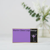 Bartender Visitekaartje Martini Logo (Staand voorkant)