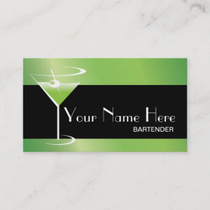 Bartender Visitekaartje Martini Logo