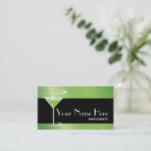 Bartender Visitekaartje Martini Logo (Staand voorkant)