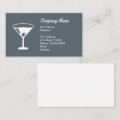 Bartender visitekaartje met logo van cocktailglas (Voorkant / Achterkant)