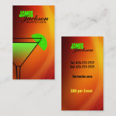 Bartender Visitekaartjes (Voorkant / Achterkant)