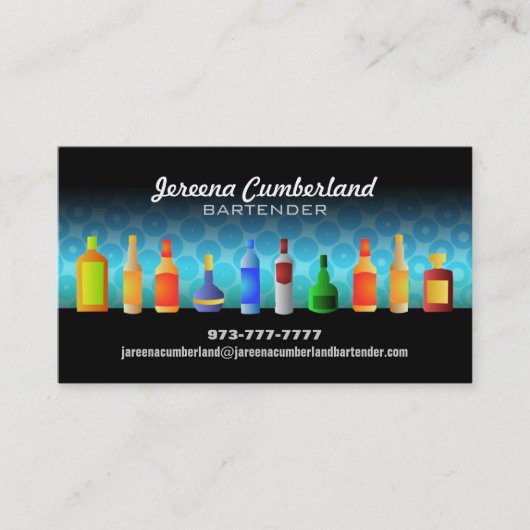 Bartender Visitekaartjes (Voorkant)