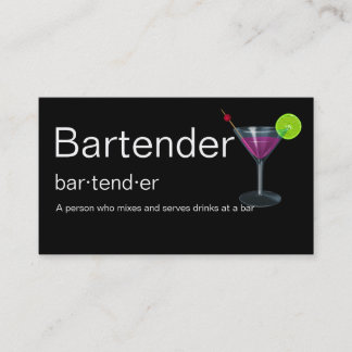 Bartender Visitekaartjes
