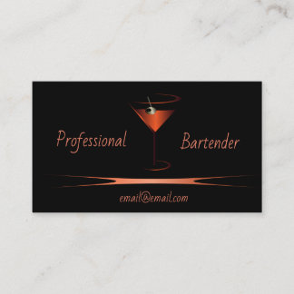 Bartender visitekaartjes - Rode kaarten