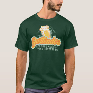 Bartender voor mannen Mixoloog Tapster Chef 2 T-shirt