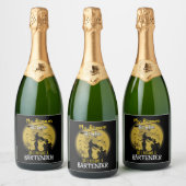 Bartender Witch Halloween Sparkling Wijnetiket (Flessen)