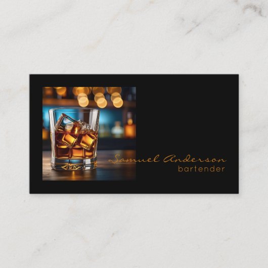 Bartender Zakelijke Kaarten Visitekaartje (Voorkant)