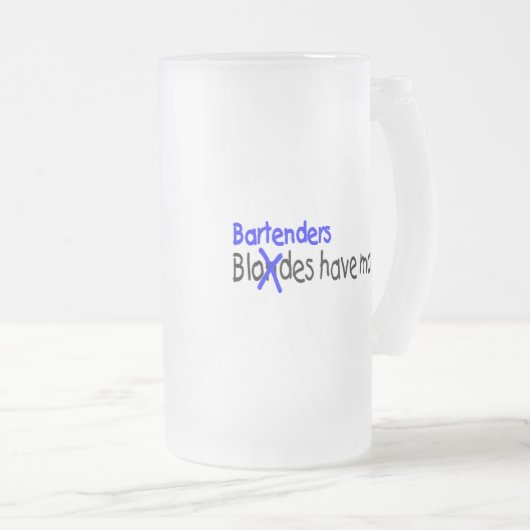 Bartenders hebben meer plezier matglas bierpul (Voorkant rechts)