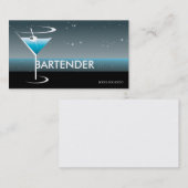 Bartending Carte de visite Martini verre (Devant / Derrière)