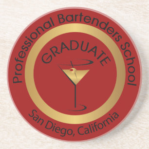 Bartending School Afstuderen Onderzetter Drink