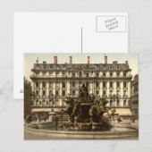 Bartholdi Fountain, Lyon, Frankrijk Briefkaart (Voorkant / Achterkant)