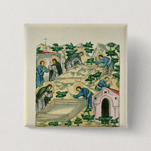 Bartholomew en Stephan Vierkante Button 5,1 Cm