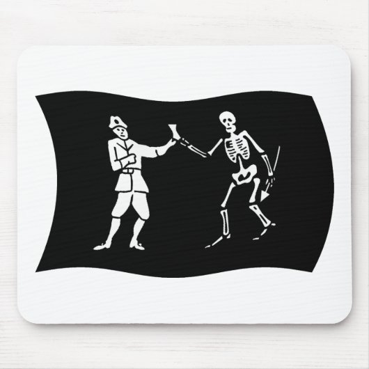 Bartholomew Roberts Flag Mousepad Muismat (Voorkant)