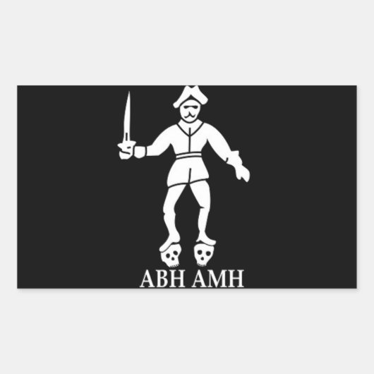 Bartholomew Robert's Pirate Flag Sticker (Voorkant)