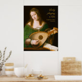 Bartolomeo Veneto Lady speelt een lute CC1161 Poster (Keuken)