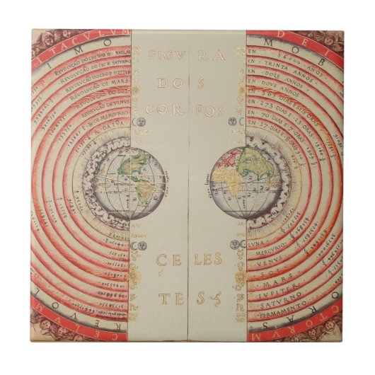 Bartolomeu Velho Afbeelding van de hemelse lichame Tegeltje (Voorkant)