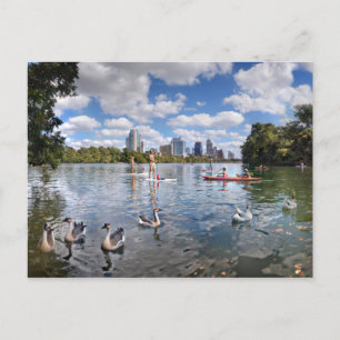 Barton Creek bij Lady Bird Lake - Austin, Texas Briefkaart