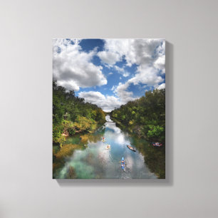 Barton Creek Kayaks - Austin Texas Canvas Afdruk