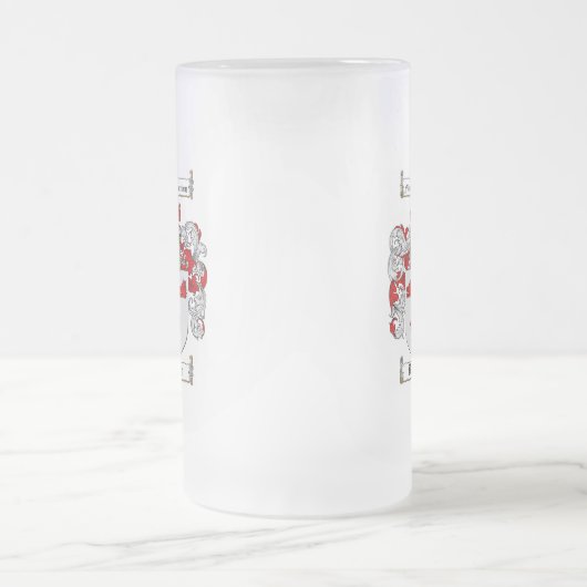 BARTON FAMILY CREST - BARTON COAT OF ARMS MATGLAS BIERPUL (Center)