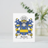 Barton Family Crest Briefkaart (Staand voorkant)