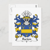 Barton Family Crest Briefkaart (Voorkant / Achterkant)
