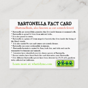 Bartonella feitenkaart visitekaartje