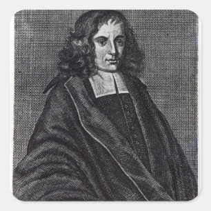 Baruch de Spinoza Vierkante Sticker