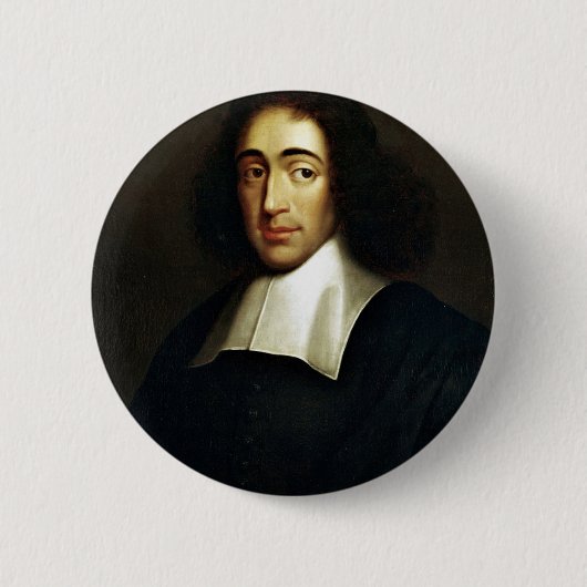 Baruch Spinoza Ronde Button 5,7 Cm (Voorkant)