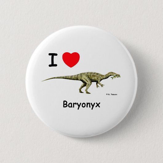 Baryonyx Ronde Button 5,7 Cm (Voorkant)
