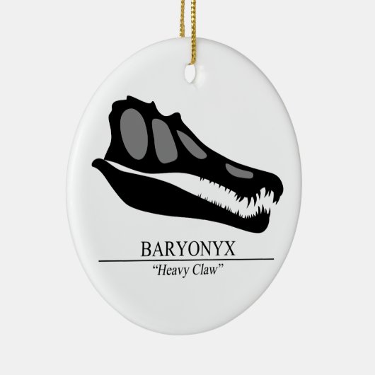 Baryonyx Skull Keramisch Ornament (Rechts)