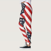Bas collants patriotiques rouge blanc et bleu (Gauche)