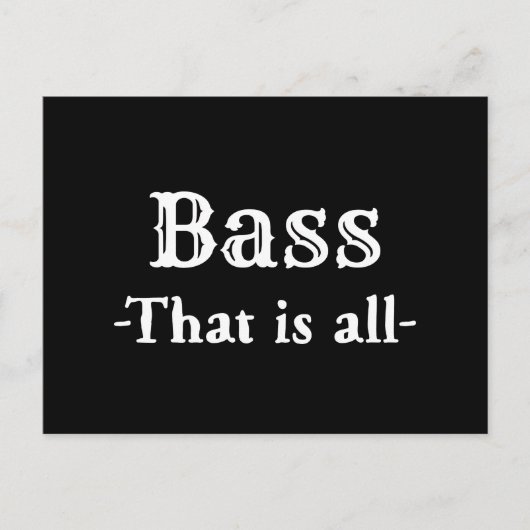 Bas Dat Is Allemaal Grappige Muziek Briefkaart (Voorkant)