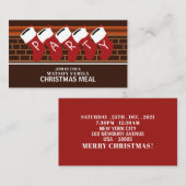 Bas de fête, Invitation de billet de fête de Noël (Devant / Derrière)