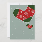 Bas de Noël bleu Fête de Noël invitation (Dos)