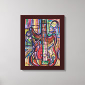 Bas Gitaar Stretched Canvas Print van ValAries (Voorkant)