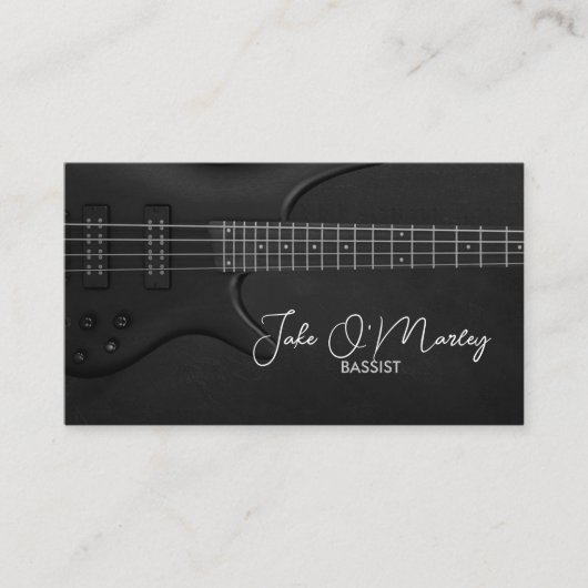 Bas gitarist bassist visitekaartje (Voorkant)