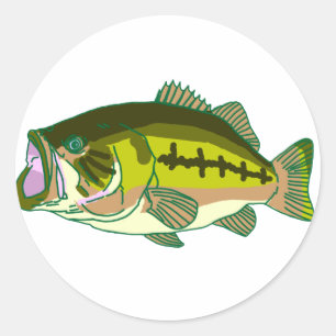 Bas groen 2 ronde sticker